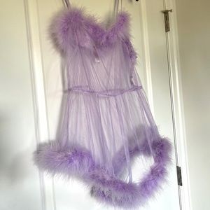 Savagex Fenty Lingerie Lilac Purple Sheer Romper